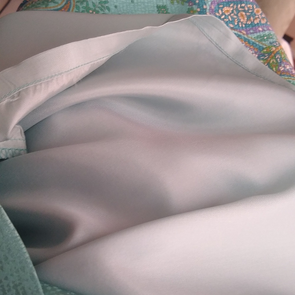 ADRIANNA PAPELL| Women 100% Silk | A-line Full| 8| Paisley| Skirt Sets | - Picture 15 of 15